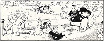 HAROLD KNERR (1883-1949) Katzenjammer Kids comic strip in 8 panels.